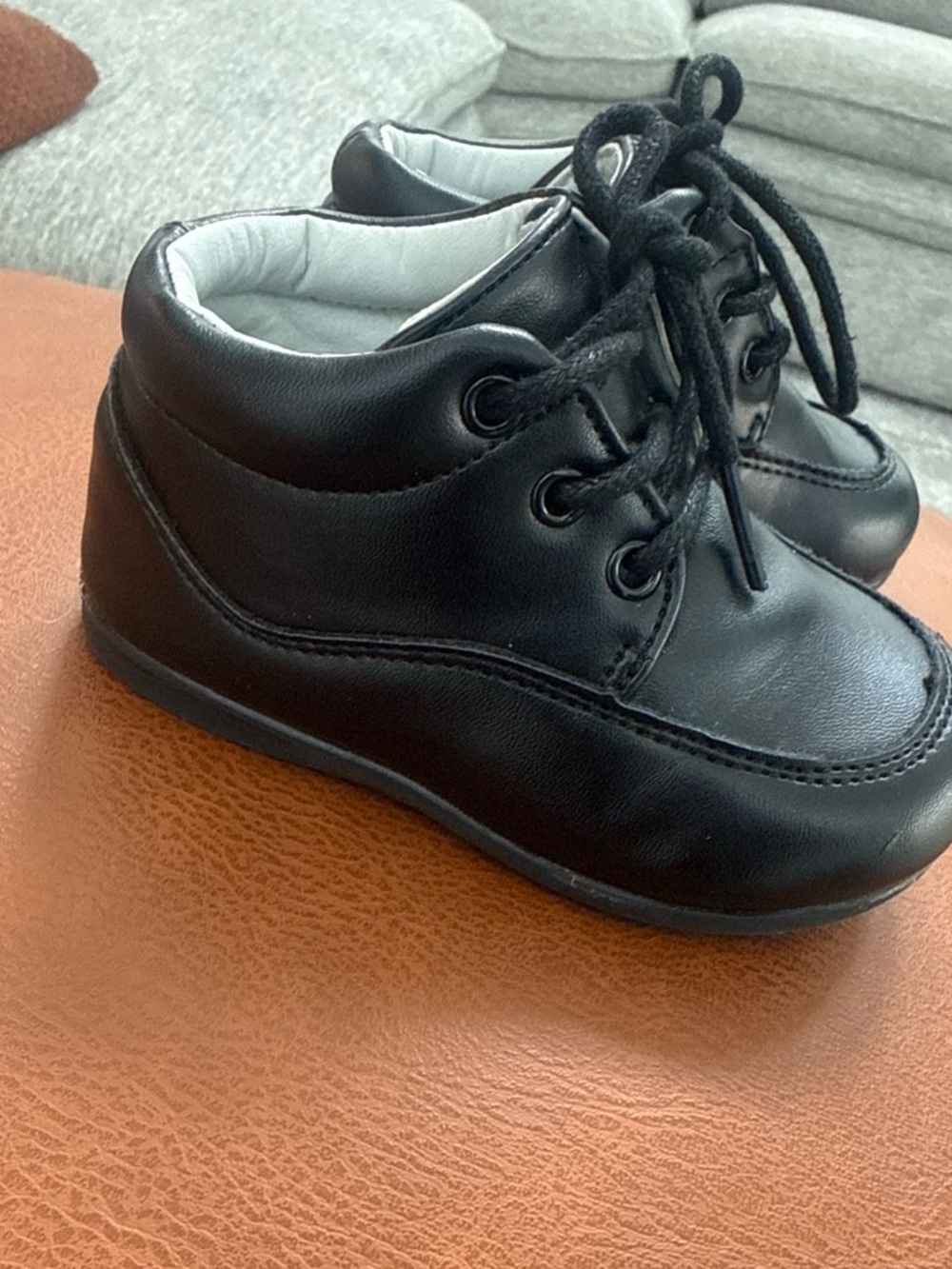 Josmo Black Lace-Up Kids Ankle Boots